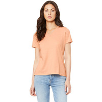 Bella + Canvas 6405CVC Ladies Relaxed Heather CVC Jersey V-Neck T-Shirt