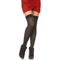 Spandex rib knit over the knee socks.