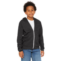 Youth Sponge Fleece Full-Zip Hooded Sweatshirt - HTHR TRUE ROYAL - S(D0102H7KEM8)