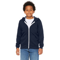 Youth Sponge Fleece Full-Zip Hooded Sweatshirt - HTHR TRUE ROYAL - S(D0102H7KED6)