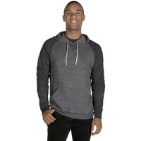 Adult Snow Heather Raglan Hooded Sweatshirt - FRST gRN SNW HTH - S(D0102H7M6AT)