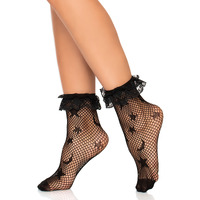 Galaxy net lace ruffle anklet.