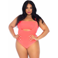 2 PC Opaque bandeau and suspender bodysuit.