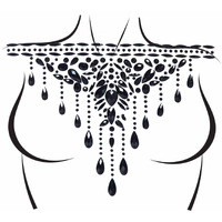 Choker adhesive body jewels sticker.