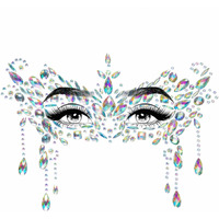 Masquerade adhesive face jewels sticker.