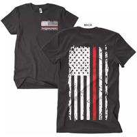 Vintage Red Line Men's T-Shirt Black - Medium