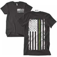 Vintage Green Line Men's T-Shirt Black - Medium