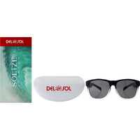 Solize Nowhere to Run - Black and Clear to Ebony by DelSol for Unisex - 1 Pc Sunglasses
