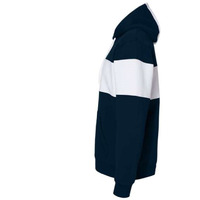 J. America Varsity Fleece Colorblocked Hooded Sweatshirt - Navy, S