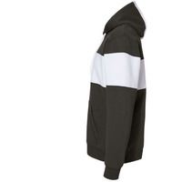 J. America Varsity Fleece Colorblocked Hooded Sweatshirt - Black, XL