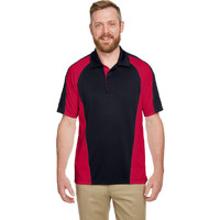 Mens Advantage Snag Protection Plus IL colorblock Polo - BLK RED D cHRc - S(D0102H7ZWST)