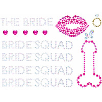 Bride Squad adhesive body jewels stickers.