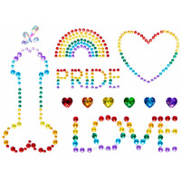 Pride adhesive body jewels stickers.