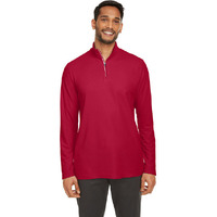 Mens Fusion chromaSoftPique Quarter-Zip - BLAcK - S(D0102H7ZVE8)