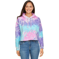 Ladies cropped Hooded Sweatshirt - LAgOON - S(D0102H78YQ8)