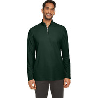 Mens Fusion chromaSoftPique Quarter-Zip - BLAcK - S(D0102H7ZJTT)