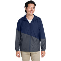 Unisex Techno Lite colorblock Windbreaker - TRU ROYAL cRBN - 5XL(D0102H78HAJ)