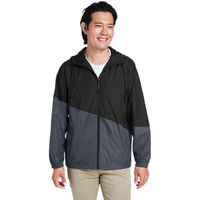 Unisex Techno Lite colorblock Windbreaker - TRU ROYAL cRBN - 5XL(D0102H78HgT)