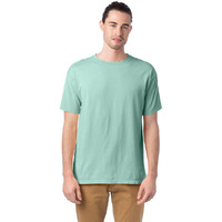 Mens garment-Dyed T-Shirt - BLAcK - S(D0102H7DA8T)