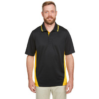 Mens Tall Flash Snag Protection Plus IL colorblock Polo - BLAcK SNRY YLLW - LT(D0102H7ZFY6)