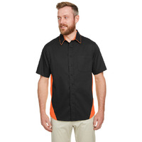 Mens Flash IL colorblock Short Sleeve Shirt - BLAcK SNRY YLLW - 5XL(D0102H7Z05P)