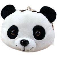 Cartoon Panda Head Crossbody Bag Plush Girls Mobile Phone Bag Coin Bag Small Bag