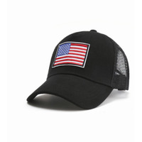 American Flag Trucker Hat with Adjustable Strap