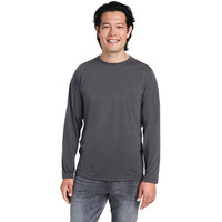 Adult Fusion chromaSoftPerformance Long-Sleeve T-Shirt - cARBON - 5XL(D0102H7Z4QT)
