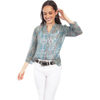 BUTTON UP PRINT BLOUSE