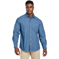 Mens Denim Shirt-Jacket - DARK DENIM - XS(D0102H7Z8W2)