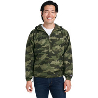 Adult Packable Anorak 14 Zip Jacket - BLAcK - S(D0102H7Y3H2)