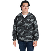Adult Packable Anorak 14 Zip Jacket - BLAcK - S(D0102H7Y3XJ)
