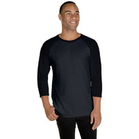 Unisex Premium Blend Ring-Spun 34 Sleeve Raglan T-Shirt - WHITE cHAR HTHR - 3XL(D0102H7M02T)