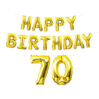 Happy Birthday  70  Balloon Streamer