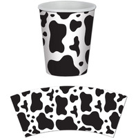 Cow Print Beverage Cups - Fun and Whimsical Party Essential (Pack of 12)