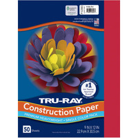TRU RAY 9 X 12 HOLIDAY RED 50 SHT