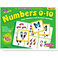 Trend Match Me Numbers 0-10 Learning Game - Educational - 1 to 8 Players - 1 Each