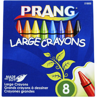 CRAYONS LARGE LIFT LID BOX 8 COLORS