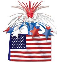 American Flag Centerpieces: Patriotic Table Decor for Celebrations (Pack of 12)