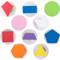 Center Enterprises Giant Geometric Shapes Stamp Set with Storage Case, 3 in, Set of 10
