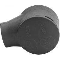 BLK PLASTIC END FITTING W/SNAP