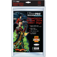 Comic Bags - Golden Size - Resealable (100 per pack) - Special Order