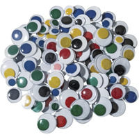 JUMBO WIGGLE EYES MULTI COLOR 100PC