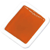Prang Non-Toxic Washable Semi-Moist Watercolor Paint Refill, Plastic Half Pan, Orange, Pack of 12