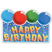 Glittered Happy Birthday Sign