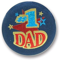 #1 Dad Satin Button