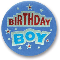 Birthday Boy Satin Button