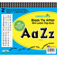 Barker Creek Letter Pop-Outs, 2 Inch, Black Tie Affair, Set of 676