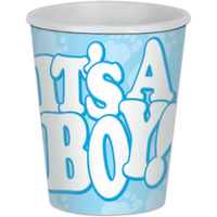 "It's A Boy!" Beverage Cups - 12 Pack for Baby Showers & Gender Reveals
