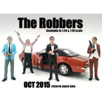 "The Robbers" 4 Piece Figure Set For 1:24 Scale Models by American Diorama